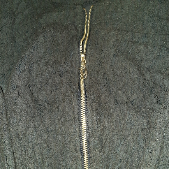 Girls Guess Kids Lace Zip Up Cropped Jacket 5/6 Dark Blue - Picture 5 of 7